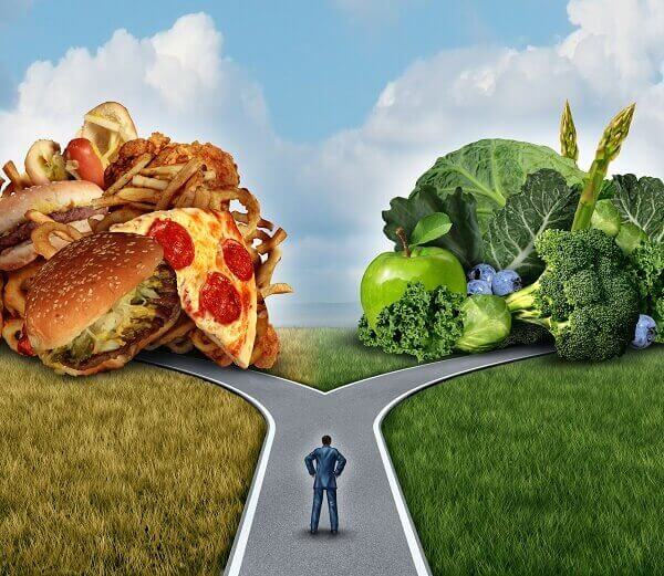 Nutrition guidelines - healthy vs unhealthy food