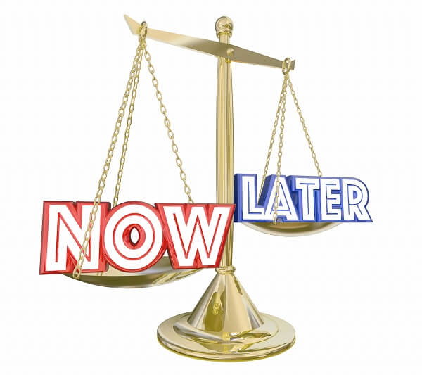 Gratification now vs later